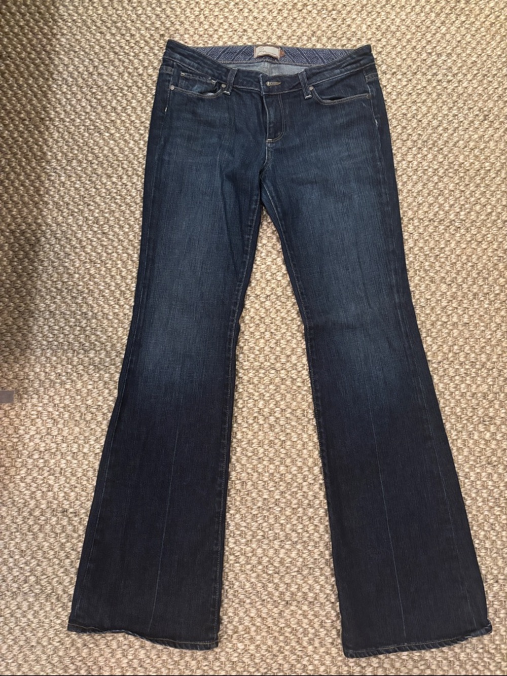PAIGE Navy Blue Flared Jeans